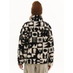 Emerson Full Zip Sherpa Fleece Γυναικεία Ζακέτα Προβατάκι Μαύρη / Εκρού