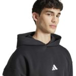 adidas Future Icons 3-Stripes Hoodie Ανδρική Φούτερ Μπλούζα με Κουκούλα Μαύρη