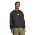 adidas Essentials Feelcozy Fleece Sweatshirt Ανδρική Φούτερ Μπλούζα Μαύρη