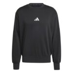 adidas Essentials Feelcozy Fleece Sweatshirt Ανδρική Φούτερ Μπλούζα Μαύρη