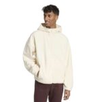 adidas Future Icons Small Logo Low Pile Fleece Full-Zip Hoodie Ανδρική Ζακέτα Φλις Λευκή