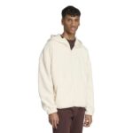 adidas Future Icons Small Logo Low Pile Fleece Full-Zip Hoodie Ανδρική Ζακέτα Φλις Λευκή