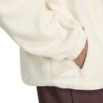 adidas Future Icons Small Logo Low Pile Fleece Full-Zip Hoodie Ανδρική Ζακέτα Φλις Λευκή