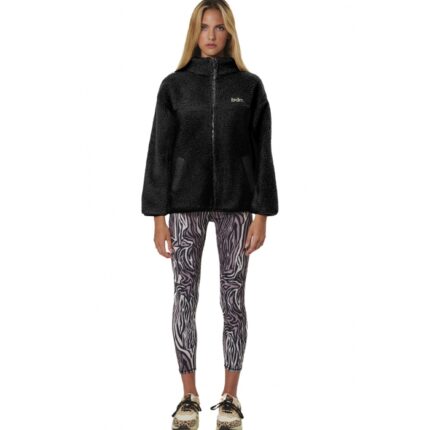 Body Action Faux Sheepskin Jacket Γυναικεία Ζακέτα Προβατάκι Μαύρη