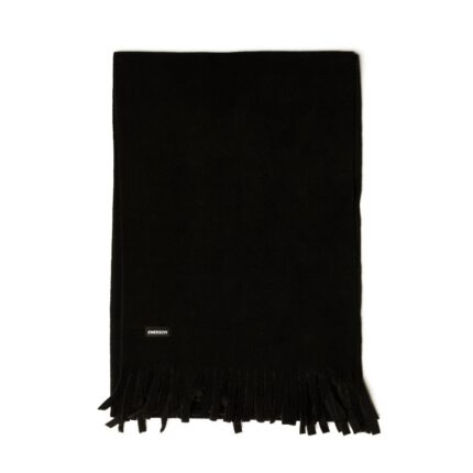 Emerson Fringe Fleece Scarf Κασκόλ με Κρόσια Μαύρο