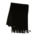 Emerson Fringe Fleece Scarf Κασκόλ με Κρόσια Μαύρο