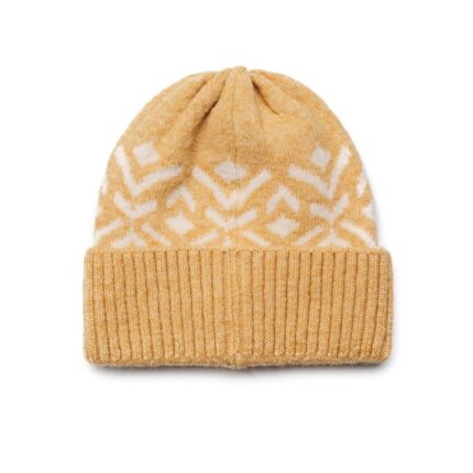 Emerson Classic Knit Beanie Σκούφος Πλεκτός Ώχρα / Εκρού