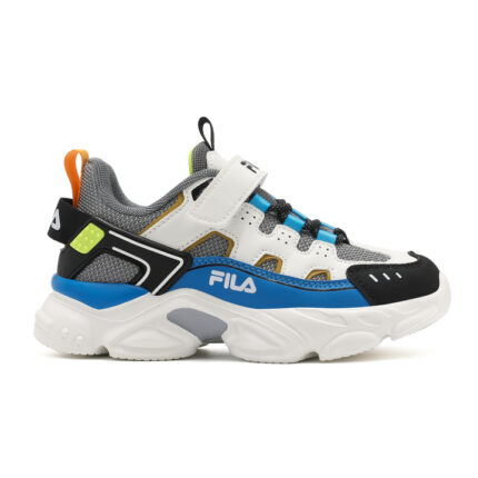 Fila Memory Spinel 3 V Παιδικά Sneakers με Σκρατς Λευκά / Μπλε / Γκρι