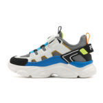Fila Memory Spinel 3 V Παιδικά Sneakers με Σκρατς Λευκά / Μπλε / Γκρι