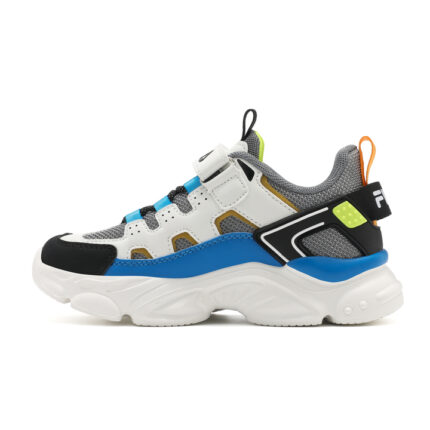 Fila Memory Spinel 3 V Παιδικά Sneakers με Σκρατς Λευκά / Μπλε / Γκρι
