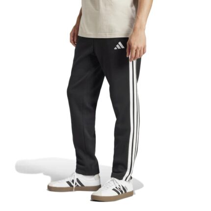 adidas Essentials 3-Stripes Fleece Open Hem Ανδρικό Παντελόνι Μαύρο
