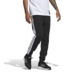 adidas Essentials 3-Stripes Fleece Pants Ανδρικό Παντελόνι Μαύρο