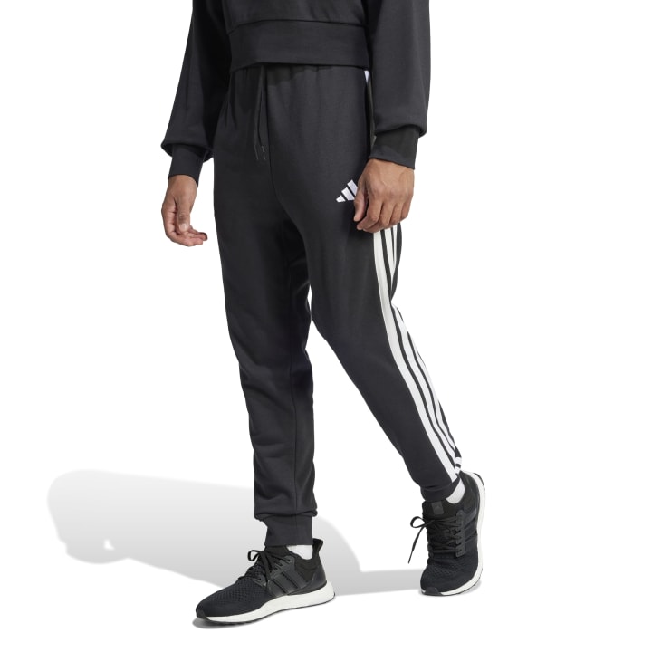 adidas Essential 3-Stripes French Terry Pants Ανδρικό Παντελόνι Μαύρο