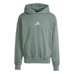 adidas ALL SZN Fleece Washed Hoodie Ανδρική Φούτερ Μπλούζα με Κουκούλα Βεραμάν