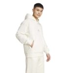 adidas ALL SZN Waffle Knit Hoodie Ανδρική Φούτερ Μπλούζα με Κουκούλα Εκρού