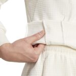 adidas ALL SZN Waffle Knit Hoodie Ανδρική Φούτερ Μπλούζα με Κουκούλα Εκρού