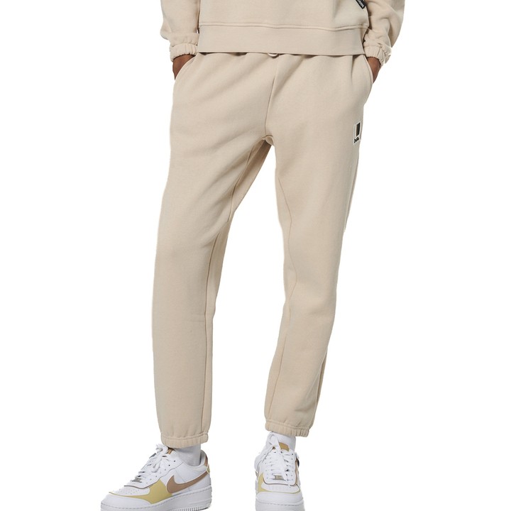 Body Action Fleece Joggers Γυναικείο Παντελόνι Εκρού