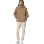 Body Action Fleece Joggers Γυναικείο Παντελόνι Εκρού