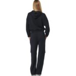Body Action Wide-Leg Cargo Women's Trousers Black Γυναικείο Παντελόνι Μαύρο