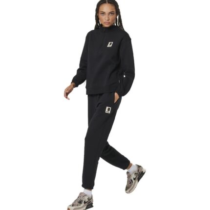 Body Action Half-Zip Sweatshirt Black Γυναικεία Μπλούζα Μαύρη