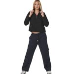 Body Action Oversize Boucle Fleece Half Zip Black Γυναικεία Μπλούζα Μαύρη