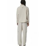 Body Action Oversize Boucle Fleece Half Zip Pristine Ecru Γυναικεία Μπλούζα Εκρού