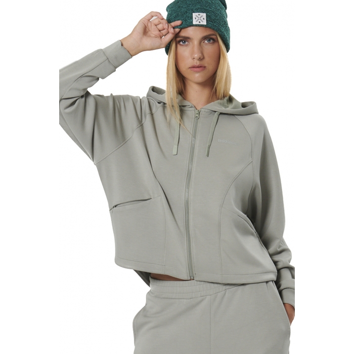 Body Action Modal Boxy Jacket Fog Green Γυναικεία Ζακέτα Λαδί