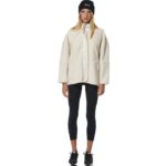 Body Action Oversize Boucle-Fleece Jacket Pristine Ecru Γυναικεία Ζακέτα Προβατάκι Εκρού