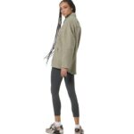Body Action Oversize Boucle-Fleece Jacket Fog Green Γυναικεία Ζακέτα Προβατάκι Λαδί