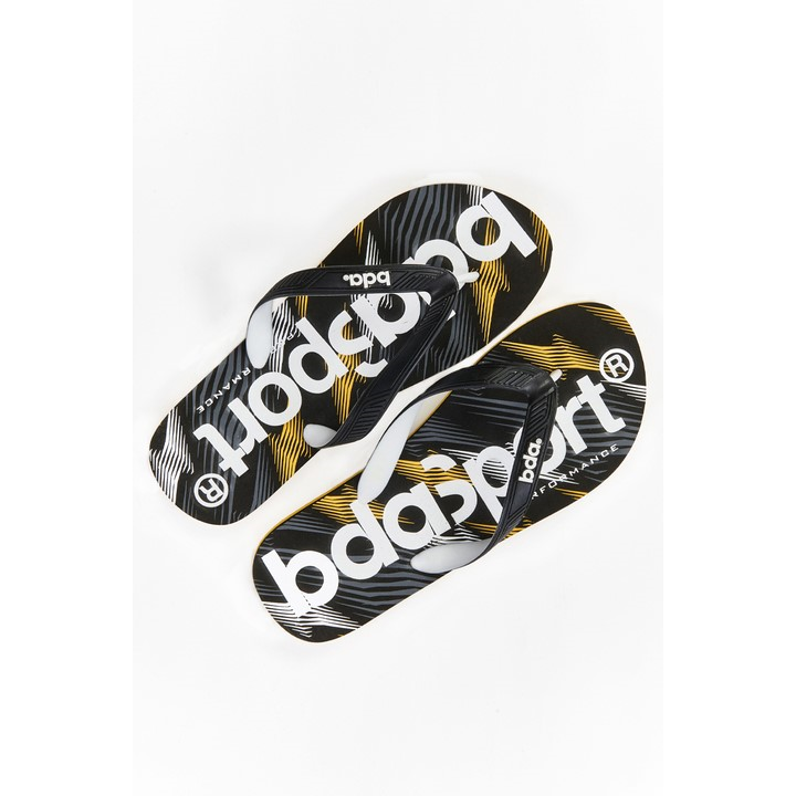 Body Action Summer Beach Flip Flops Black