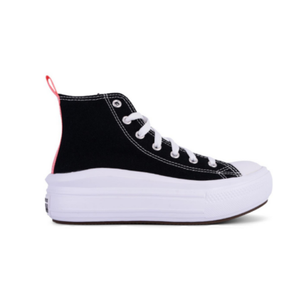Converse Chuck Taylor All Star Move Παιδικά Sneakers Μποτάκια Μαύρα με Φουξ