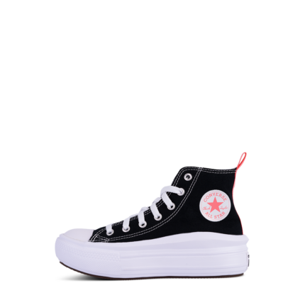 Converse Chuck Taylor All Star Move Παιδικά Sneakers Μποτάκια Μαύρα με Φουξ