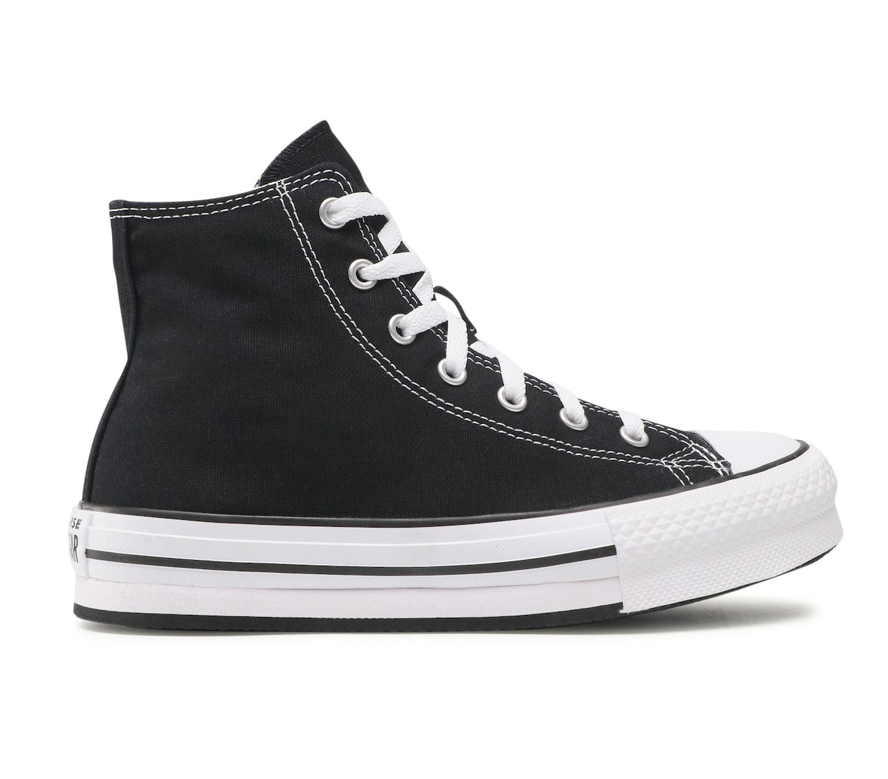 Converse Chuck Taylor All Star Eva Lift Canvas Platform Παιδικά Sneakers Μποτάκια Μαύρα