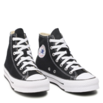 Converse Chuck Taylor All Star Eva Lift Canvas Platform Παιδικά Sneakers Μποτάκια Μαύρα