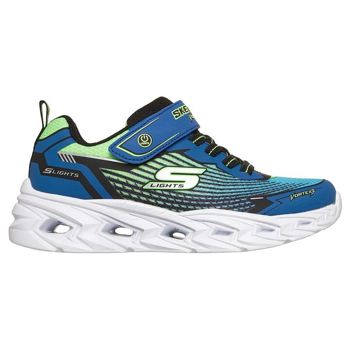 Skechers S-Lights Vortex 3.0 Παιδικά Sneakers με Φωτάκια Μπλε / Λαχανί