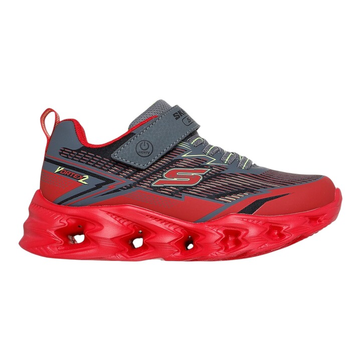 Skechers S Light: Vortex 2.0 Παιδικά Sneakers με Φωτάκια Γκρι / Κόκκινα
