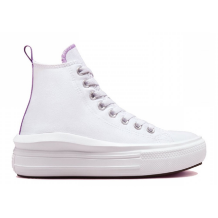 Converse Chuck Taylor All Star Move Platform Hi Παιδικά Sneakers Μποτάκια Λευκά με Μωβ