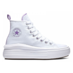 Converse Chuck Taylor All Star Move Platform Hi Παιδικά Sneakers Μποτάκια Λευκά με Μωβ