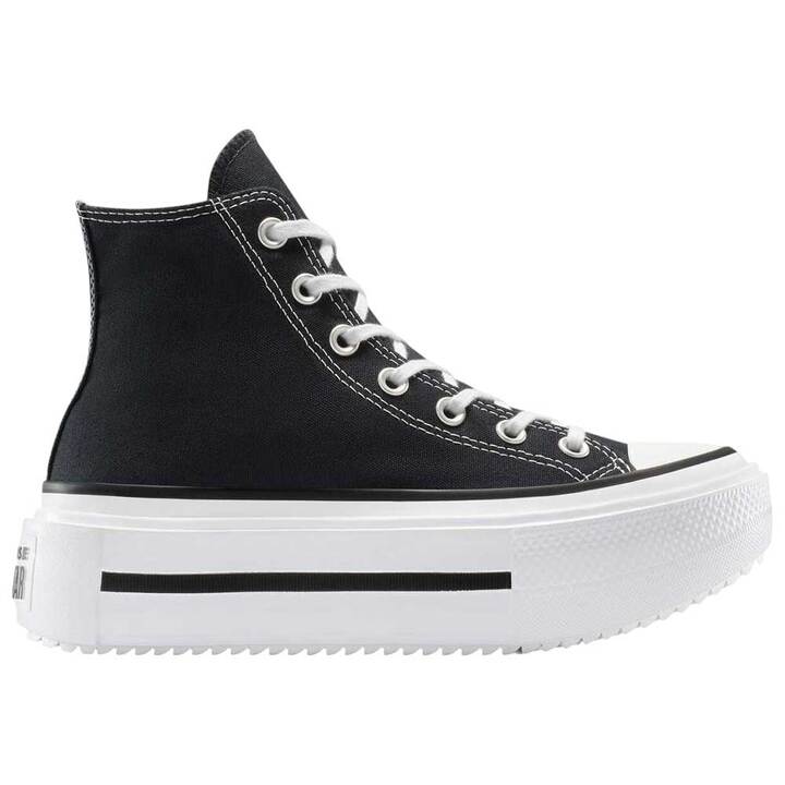 Converse Chuck Taylor All Star Lift Double Stack Γυναικεία Sneakers Μποτάκια Μαύρα