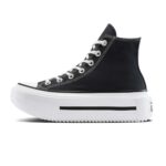 Converse Chuck Taylor All Star Lift Double Stack Γυναικεία Sneakers Μποτάκια Μαύρα