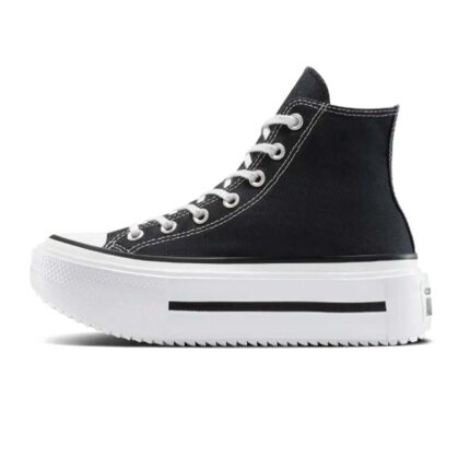 Converse Chuck Taylor All Star Lift Double Stack Γυναικεία Sneakers Μποτάκια Μαύρα