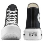 Converse Chuck Taylor All Star Lift Double Stack Γυναικεία Sneakers Μποτάκια Μαύρα