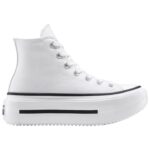 Converse Chuck Taylor All Star Lift Double Stack Γυναικεία Sneakers Μποτάκια Λευκά