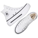 Converse Chuck Taylor All Star Lift Double Stack Γυναικεία Sneakers Μποτάκια Λευκά