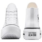 Converse Chuck Taylor All Star Lift Double Stack Γυναικεία Sneakers Μποτάκια Λευκά