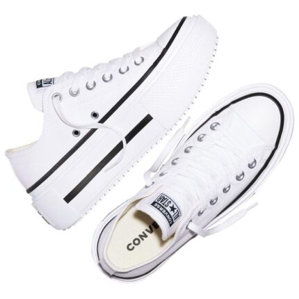 Converse Chuck Taylor All Star Lift Double Stack Γυναικεία Sneakers Λευκά