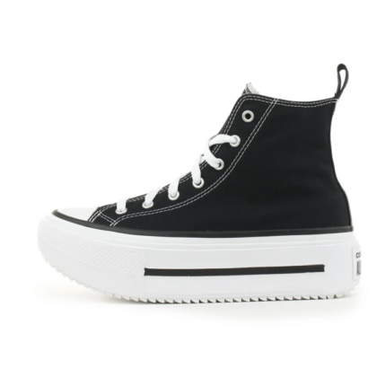 Converse Chuck Taylor All Star Lift Double Stack Παιδικά Sneakers Μποτάκια Μαύρα
