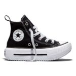 Converse Chuck Taylor All Star Lift Double Stack Παιδικά Sneakers Μποτάκια Μαύρα