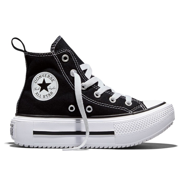 Converse Chuck Taylor All Star Lift Double Stack Παιδικά Sneakers Μποτάκια Μαύρα