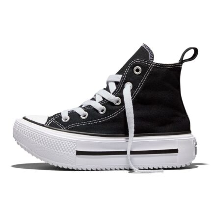 Converse Chuck Taylor All Star Lift Double Stack Παιδικά Sneakers Μποτάκια Μαύρα